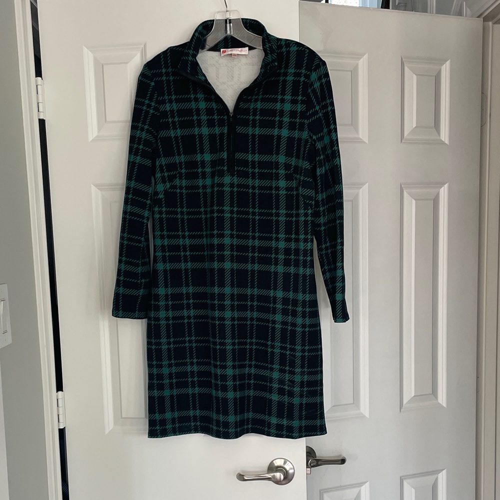 Jude Connally Black and Green Plaid Anna Dress